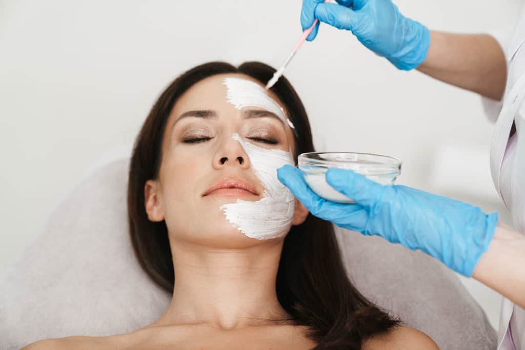 Photo of person receiving facial treatment